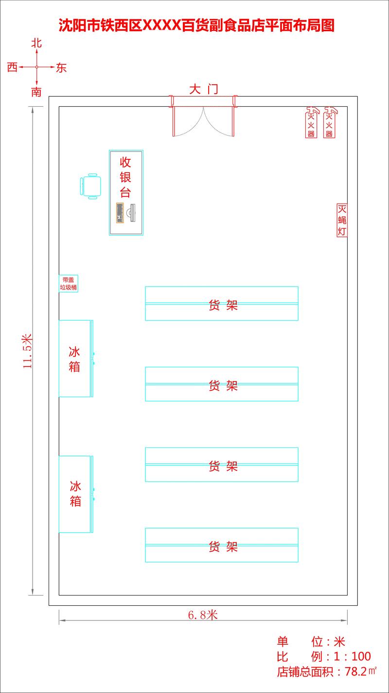 食品經營許可證經營場所平面圖